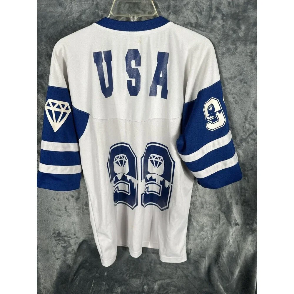 Black Jack Clothing USA Hockey/Baseball Jersey Wayne Gretzky Men’s Large - Picture 15 of 16